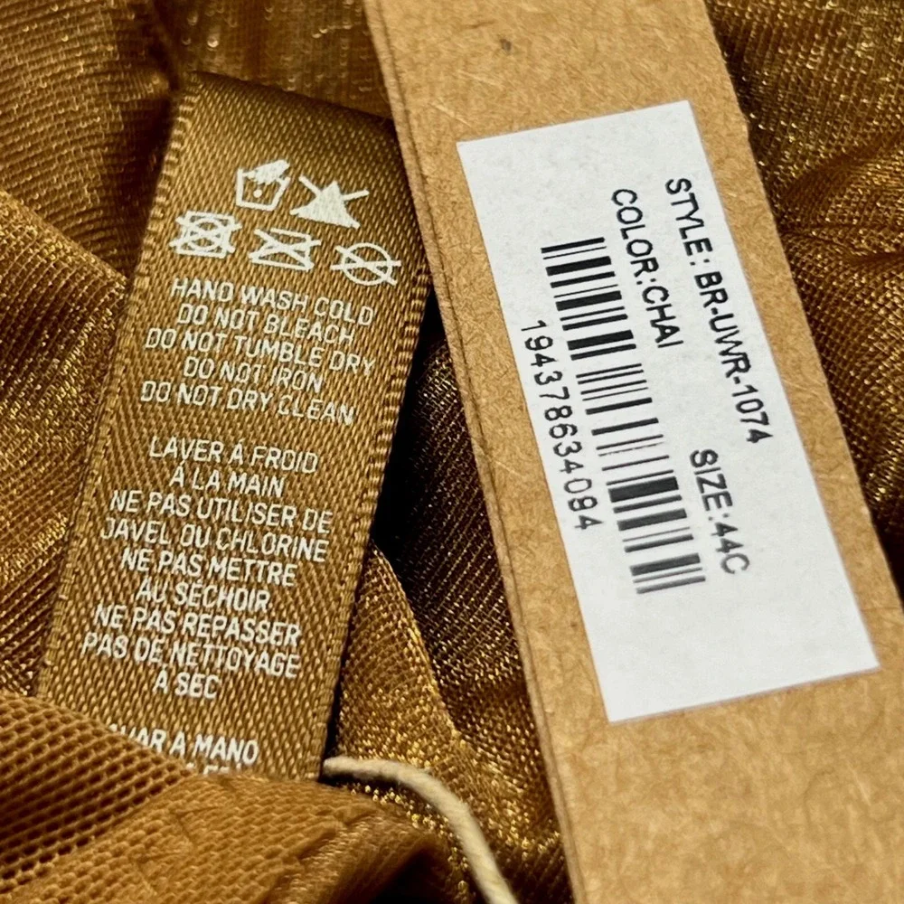 SKIMS Glissenette‎ Straight Neck Underwire Bra Chai 44C - Picture 9 of 9